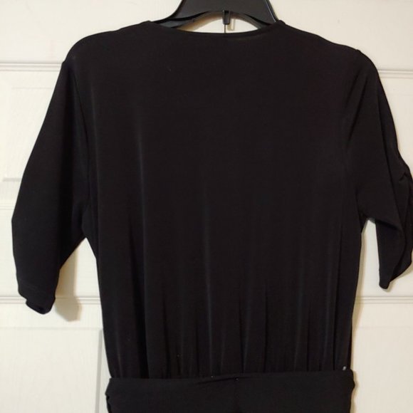 Michael Kors Black Short Sleeve Belted Romper NWOT-SZ M - Picture 4 of 6
